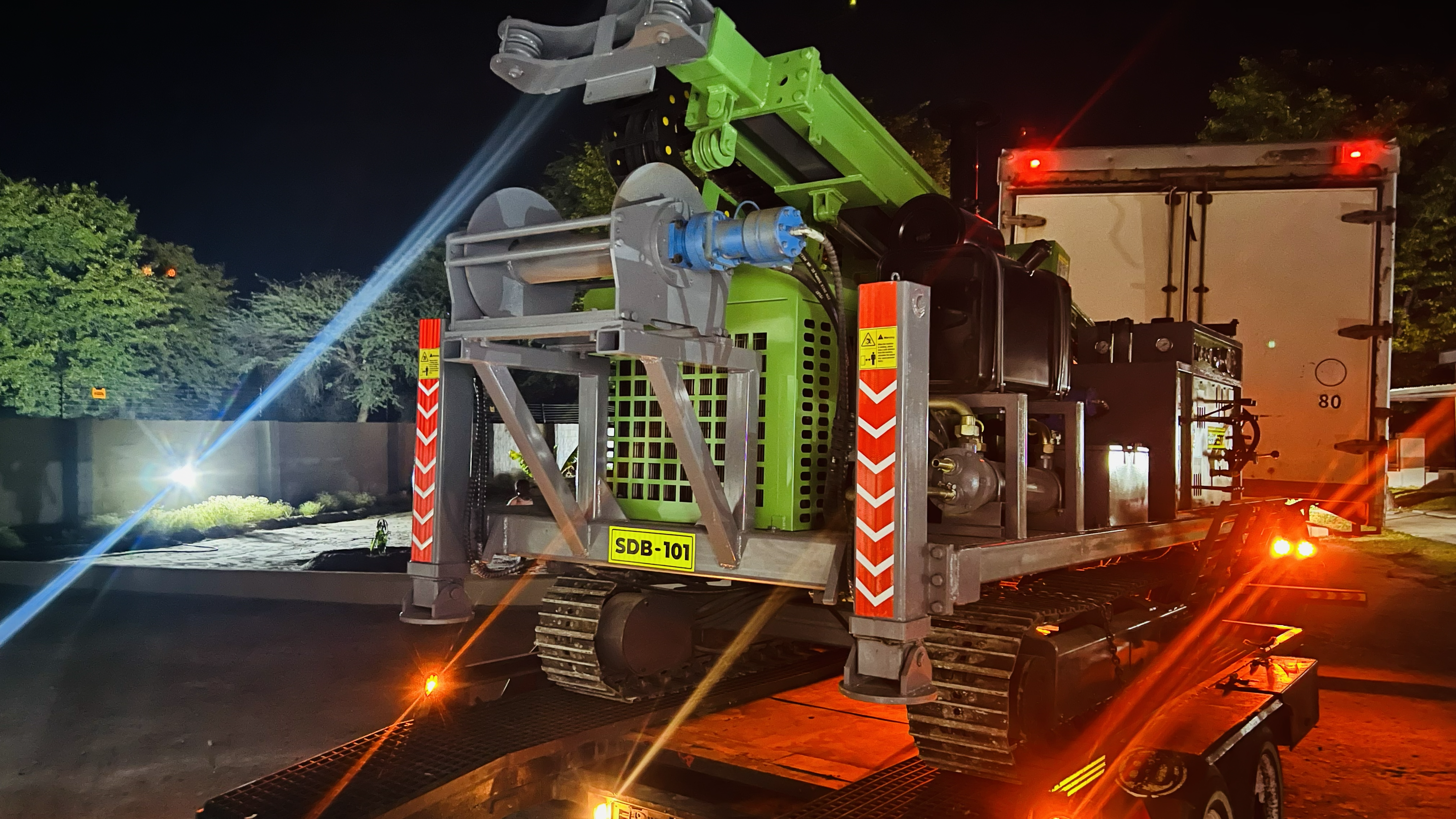 Diamond core drilling rig on the Globe Gold Project, Tati Greenstone Belt